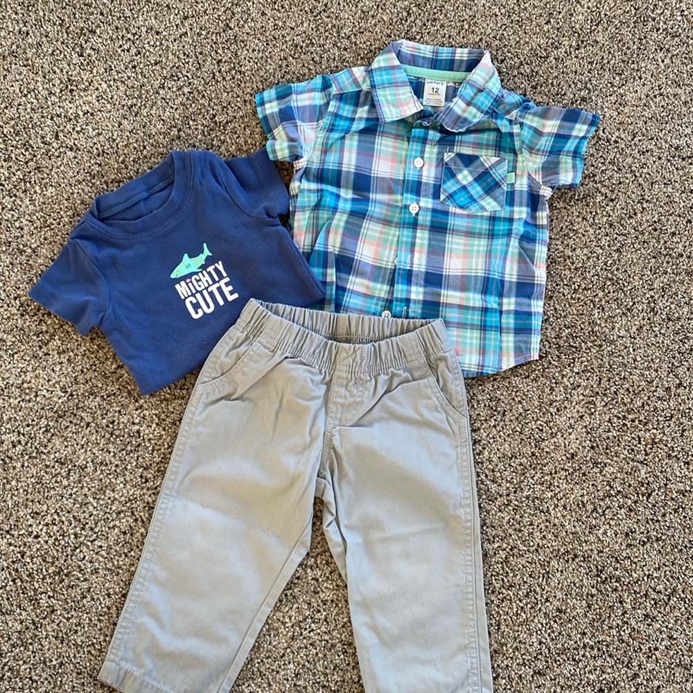 Mighty Cute 3 piece Button up outfit.
